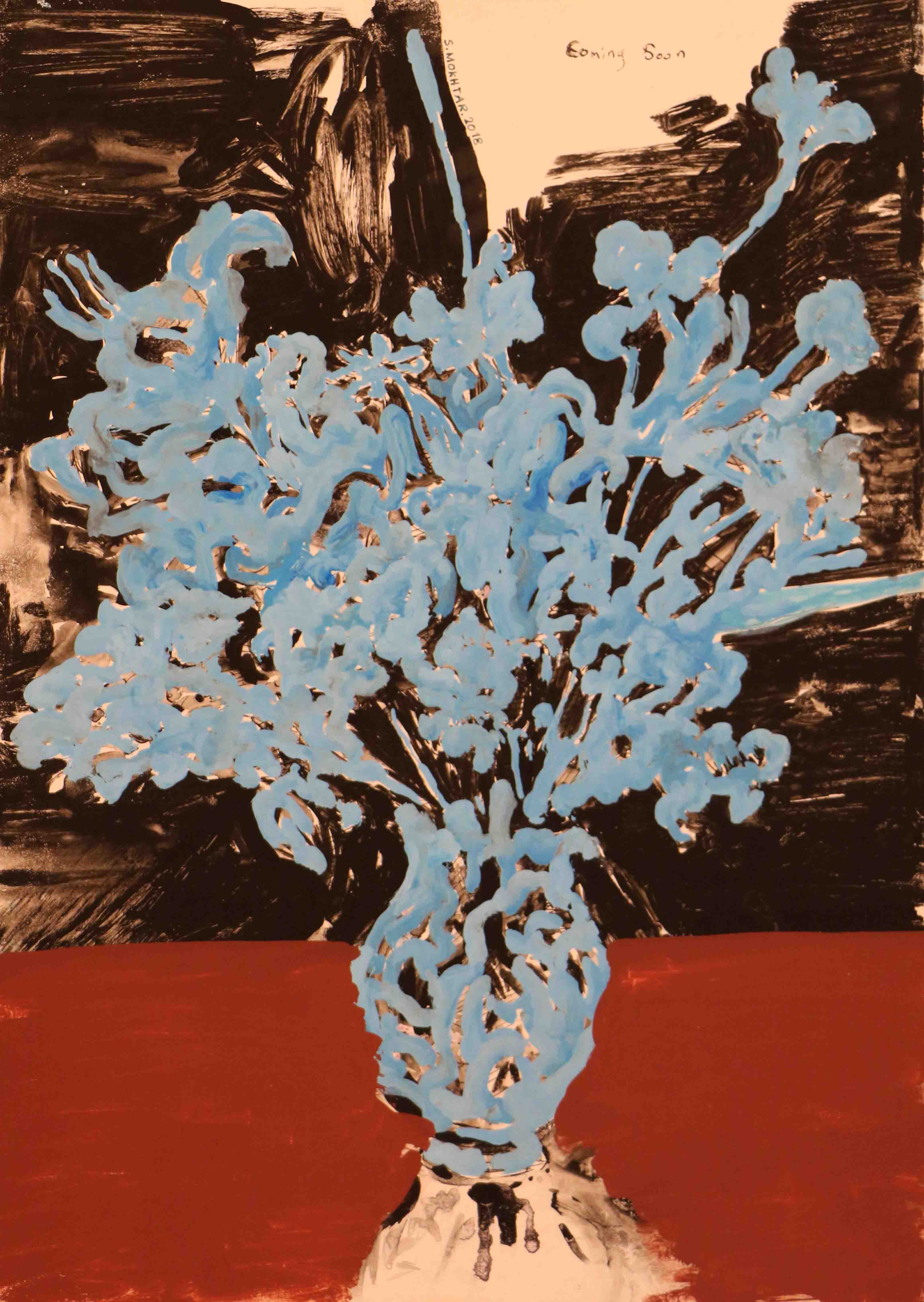 Soheil Mokhtar , Untitled , 2018 , Gouache & Ink On Paper , 25 x 35 Cm