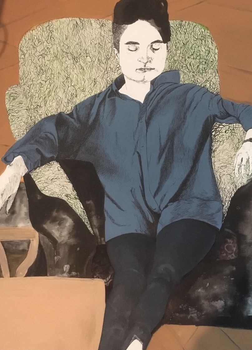 Sara Rahmanian , Doubt , 2016 , Mixed Media On Paper , 50 x 70 Cm