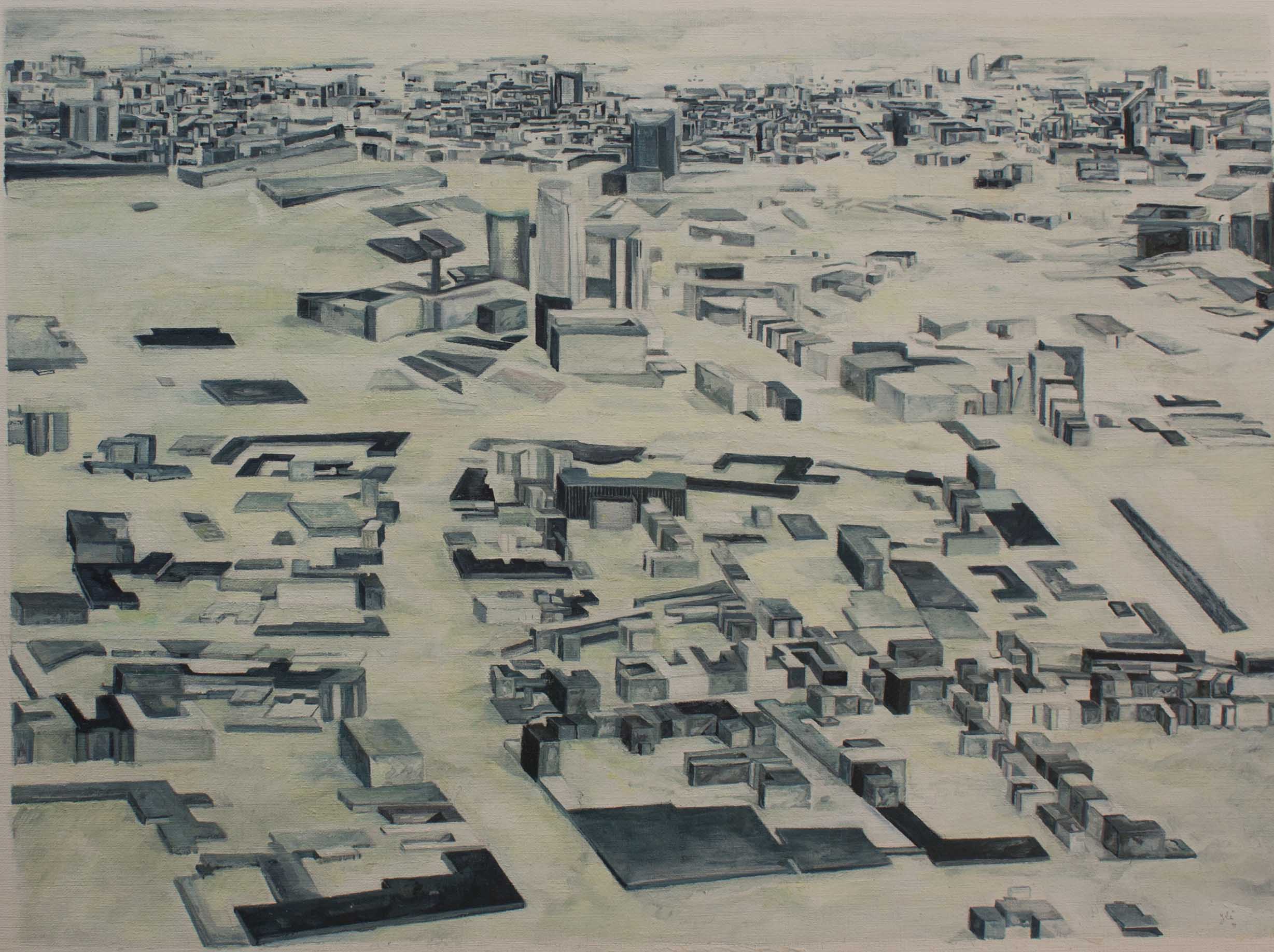 Yasaman Nozari , Tsunami 1 , 2017 , Acrylic On Canvas , 48 x 33.5 Cm