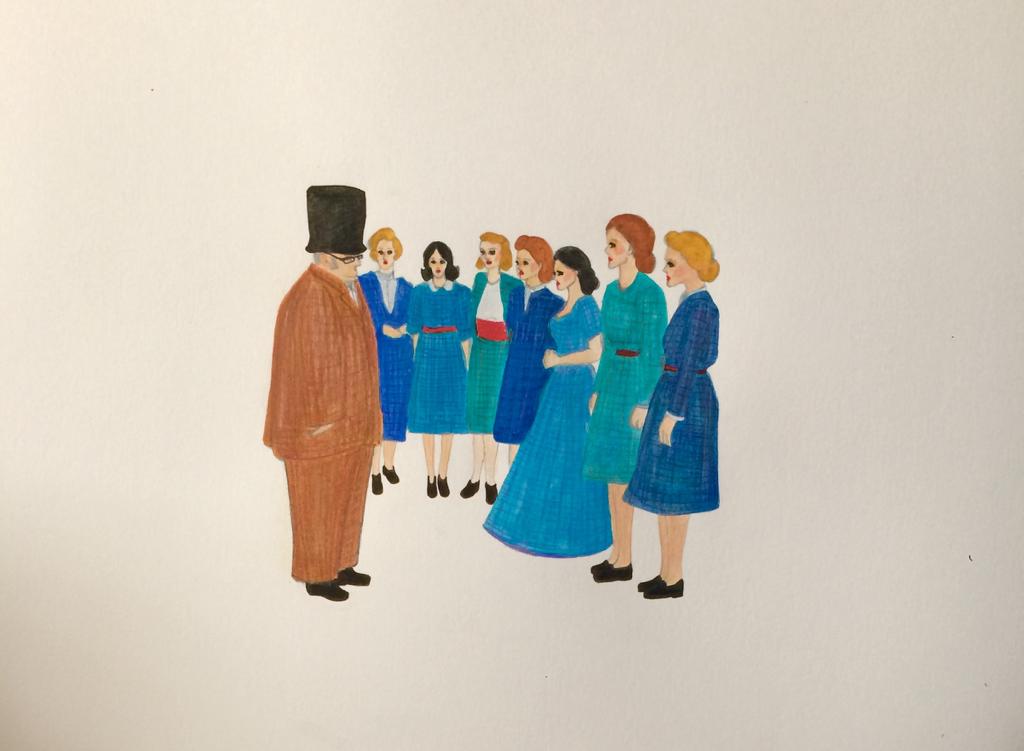 Marjan Saeidi , Untitled , 2019 , Watercolor , Pencil Crayon & Marker On Paper , 34,7 x 24,9 Cm