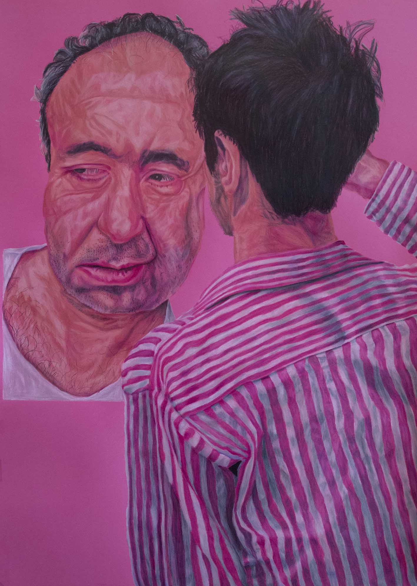 Sadra Mirsharifi , Untitled , 2017 , Pencil Crayon On Matboard , 50 x 70 Cm