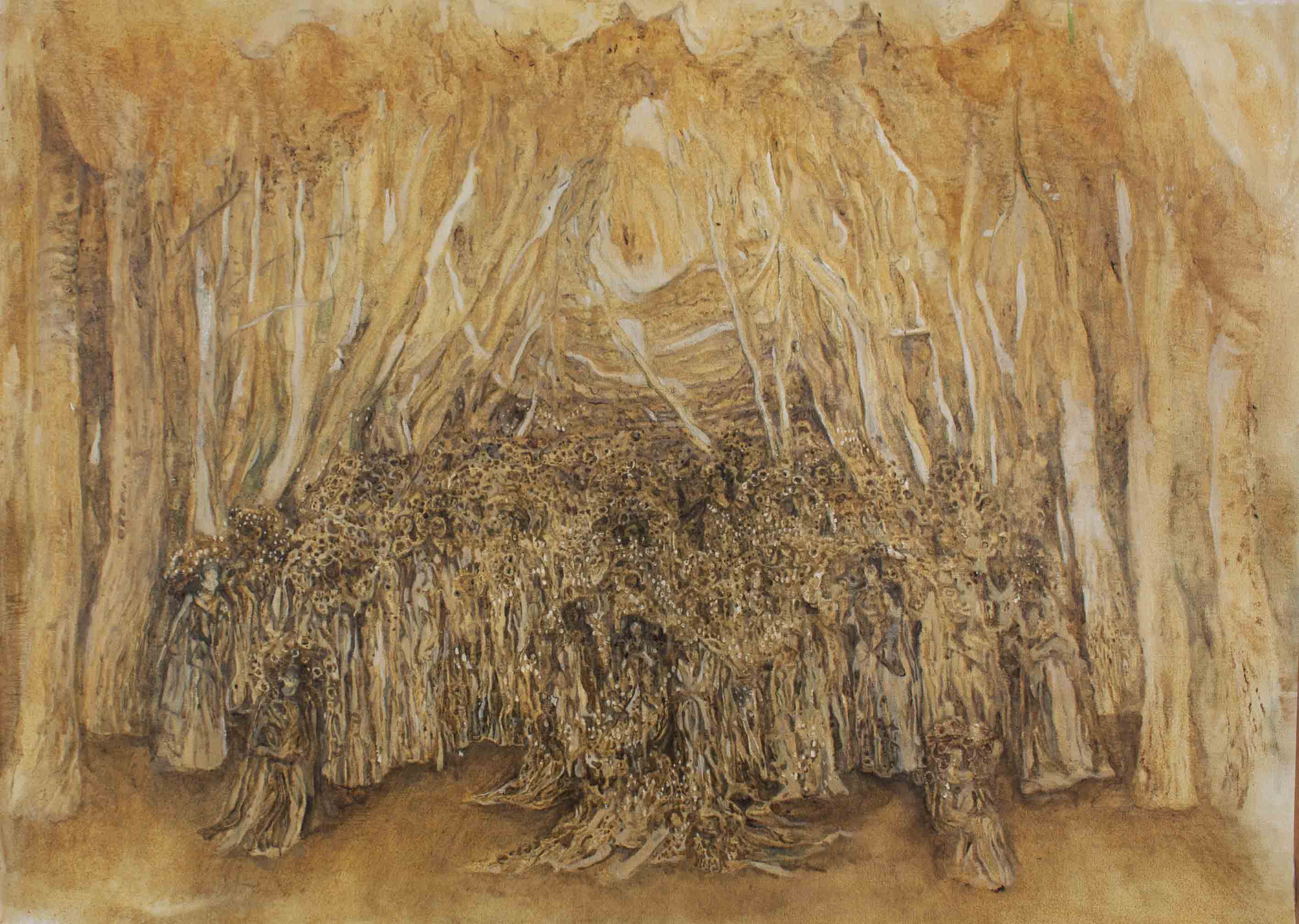 Yasaman Nozari , Sunflowers , 2016, Oil On Paperboard , 63 x 47 Cm