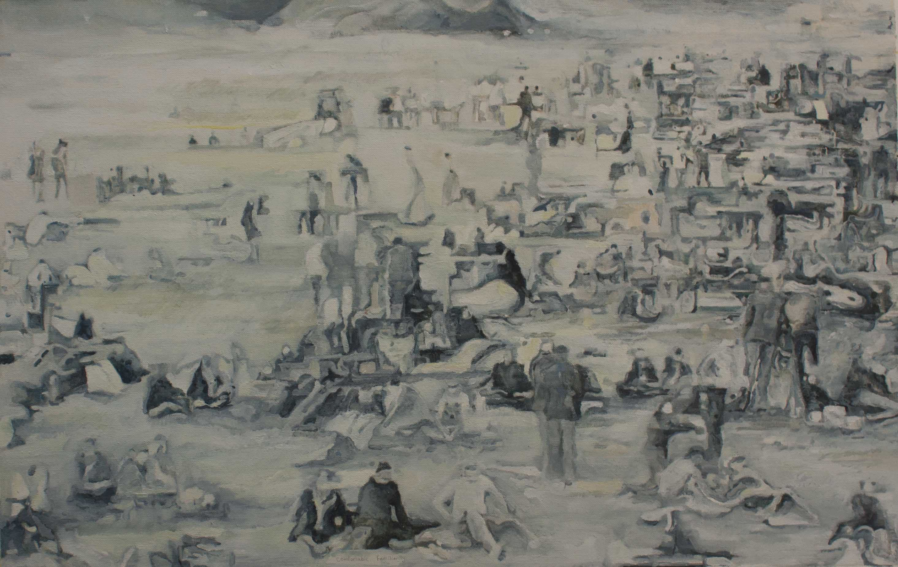 Yasaman Nozari , Soundless , 2017, Oil On Paperboard , 52 x 33  Cm