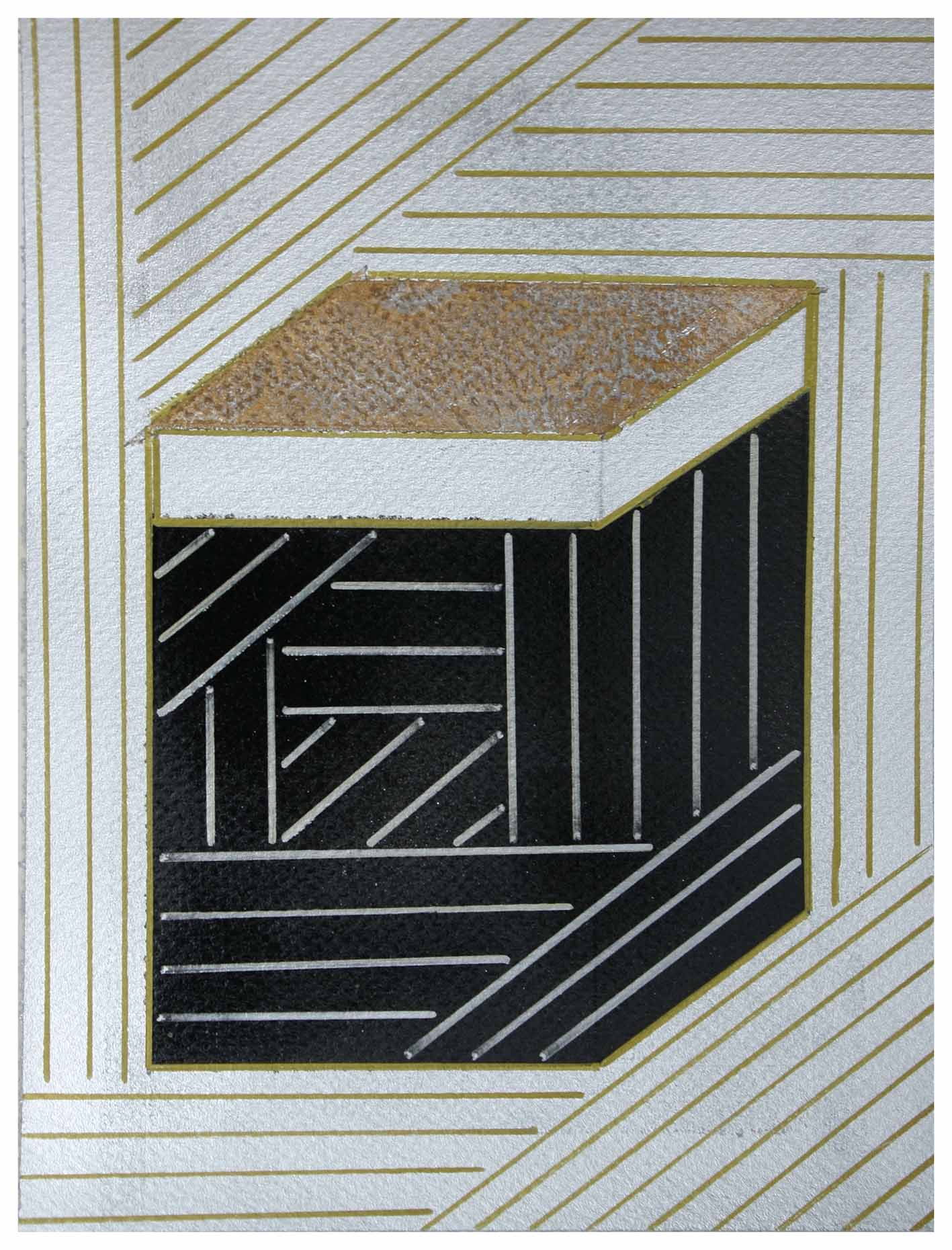 Ali Kaeini , Untitled , 2017, Spry Paint & Marker On Paper , 17 x 23 Cm