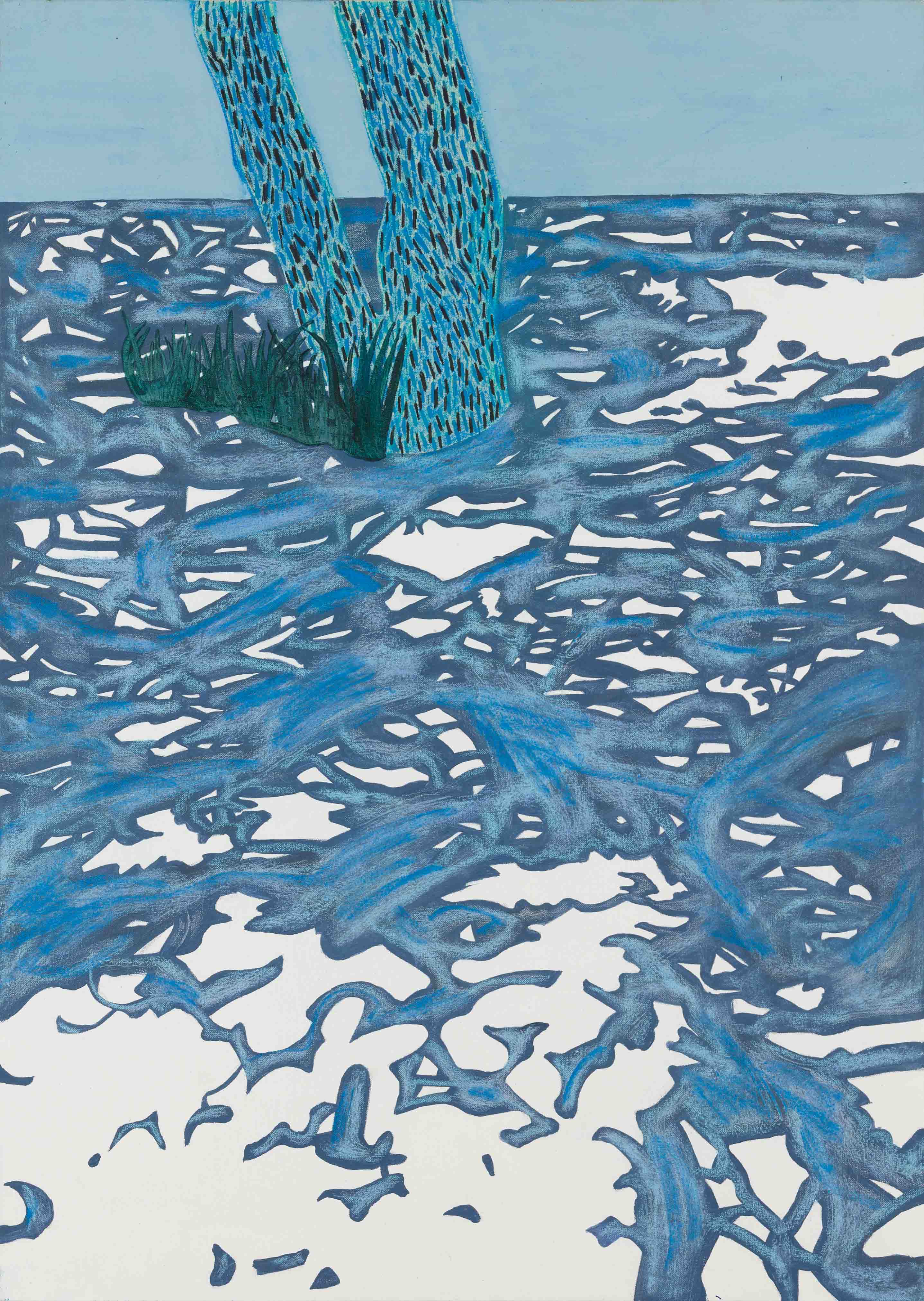 Khorshid Mirzaaghaei Untitled,2020,mixed media(acrylic,rapid and pastel on canvas),50x70 cm