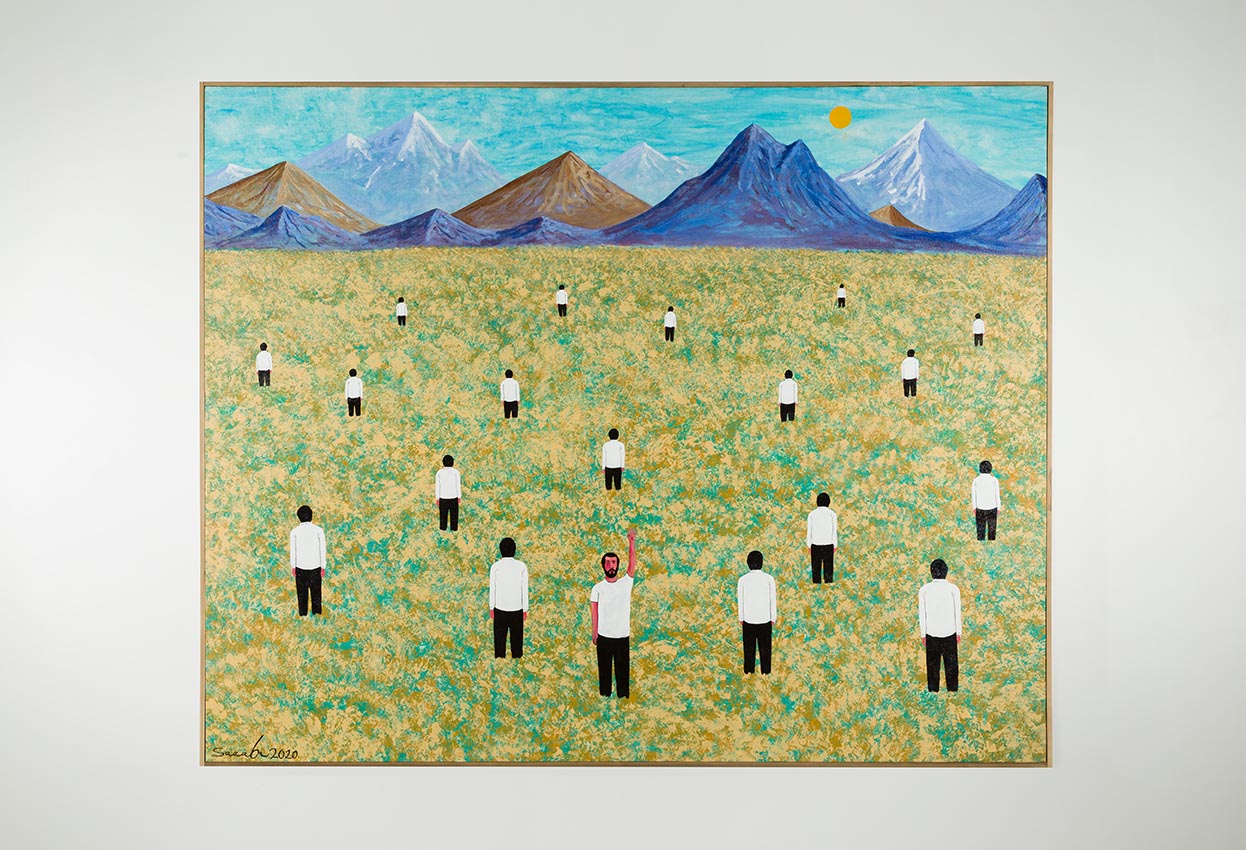 Mostafa Sarabi , Untitled , 2020 , Acrylic On Canvas , 200 x 130 Cm