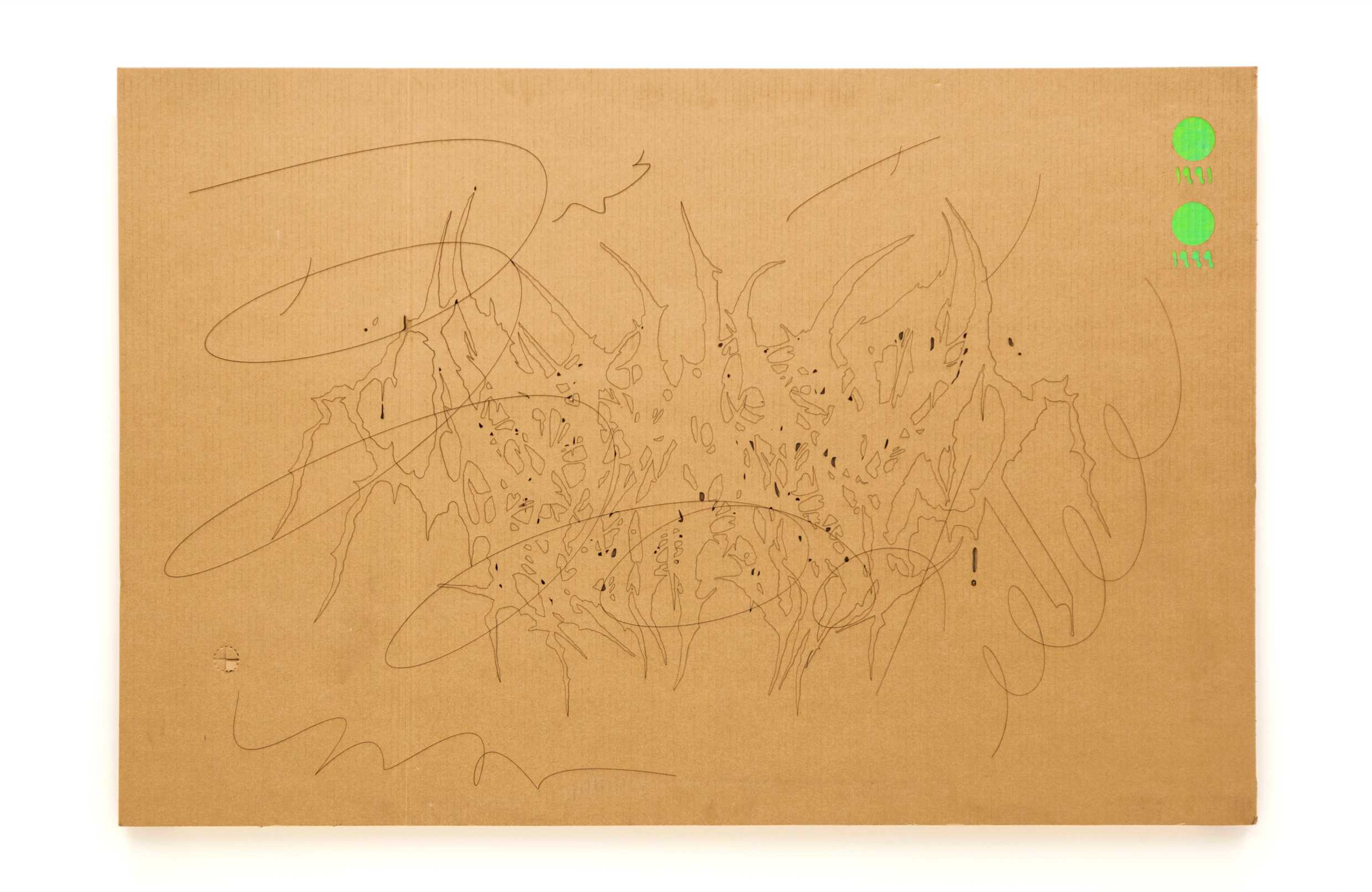 Shabahang Tayyari	, 1991-1999 , 2017, Laser-Cut On Cardboard & Trance parent Color Paper , 90 x 132 Cm