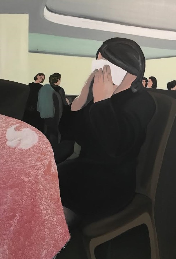 Sara Rahmanian , Sneeze in mourning , 2016 , Acrylic On Canvas , 100 x 70 Cm
