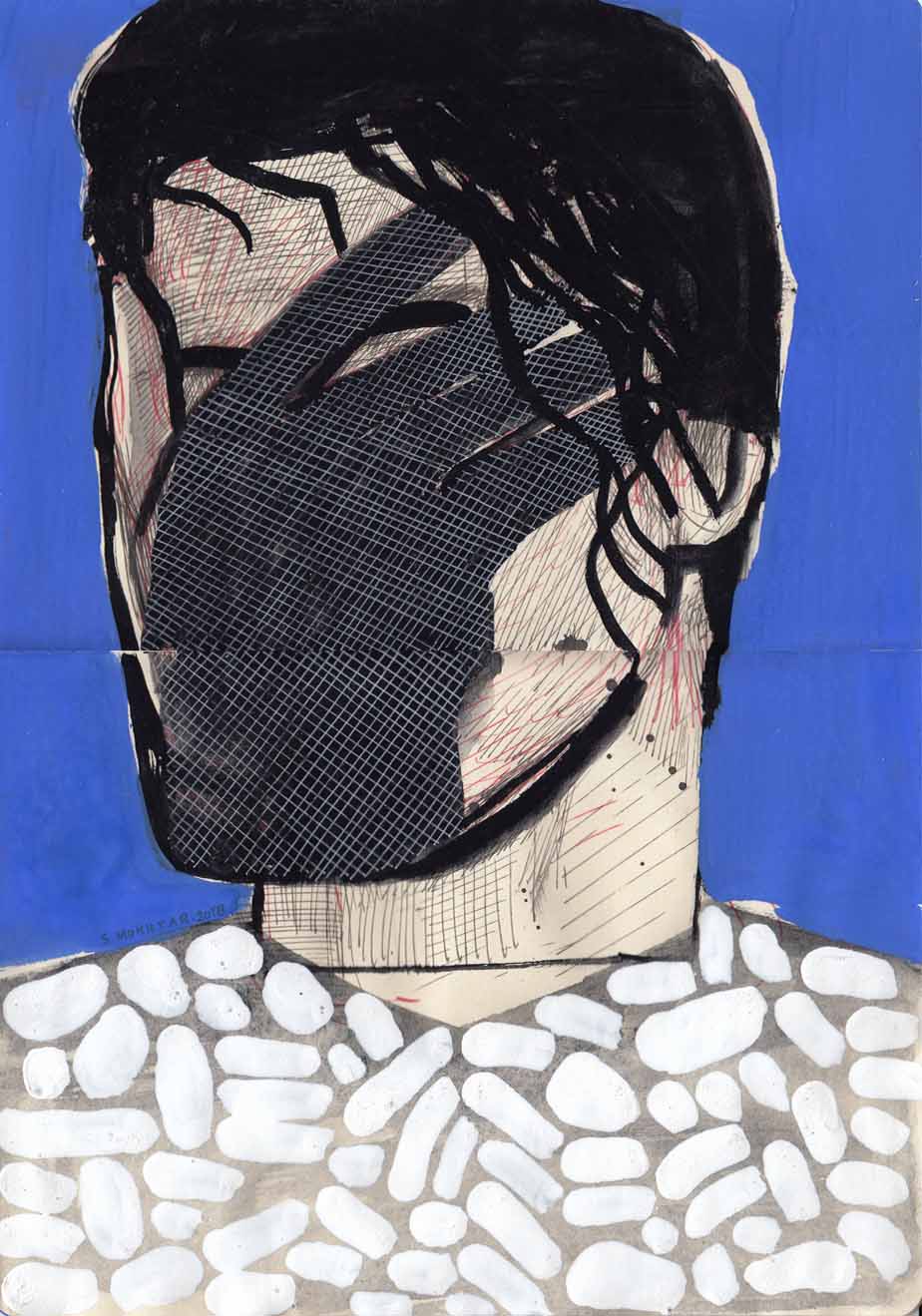 Soheil Mokhtar , Untitled , 2018 , Acrylic & Gouache & Ink On Paper , 23 x 33 Cm