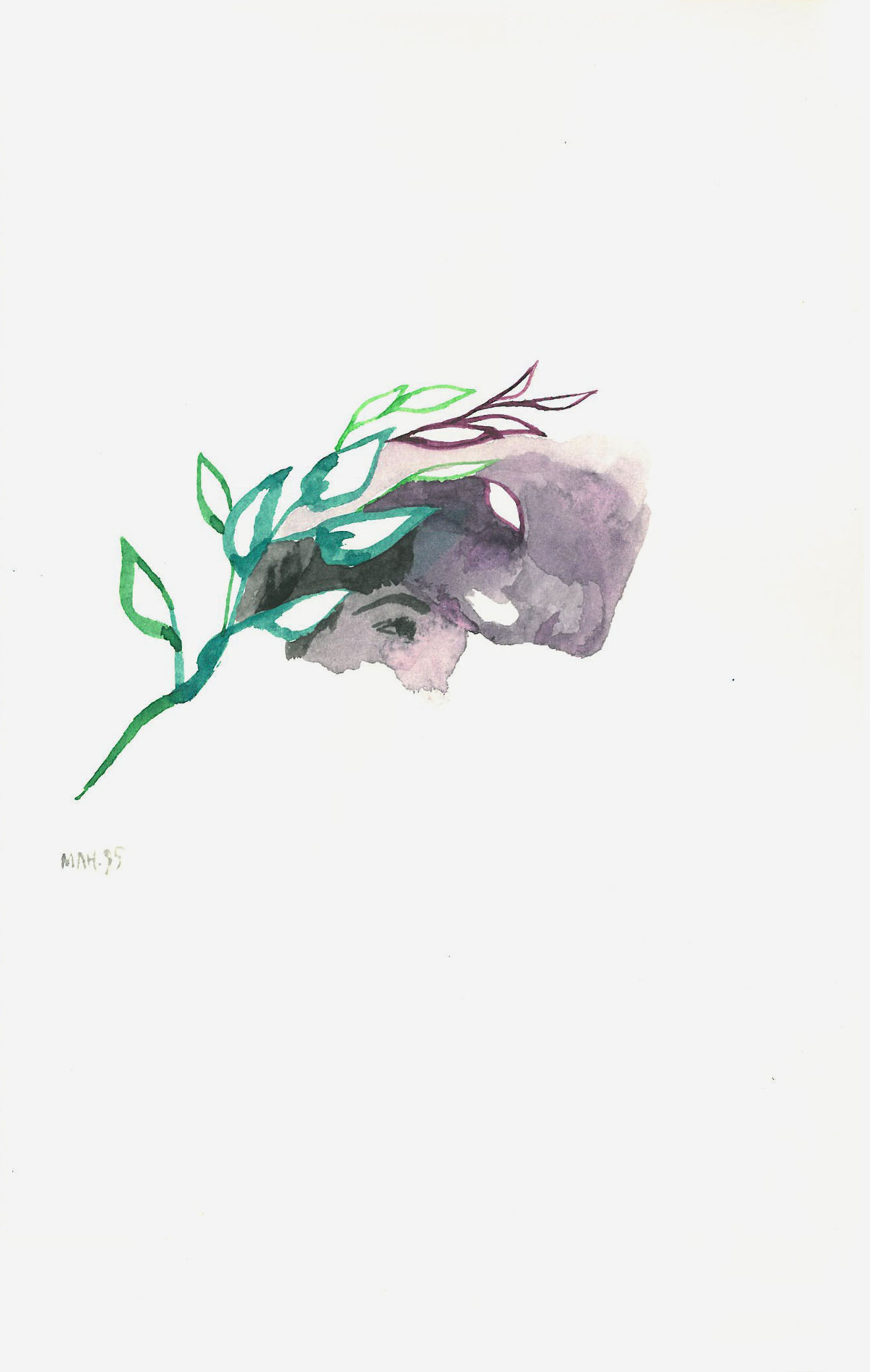 Untitled, 2016, Watercolor on paper, 11.5 x 18 cm
